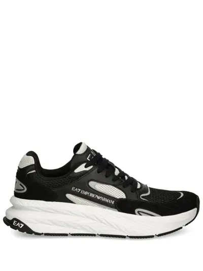 Ea7 Crusher Distance Sonic Mix Sneakers In Black