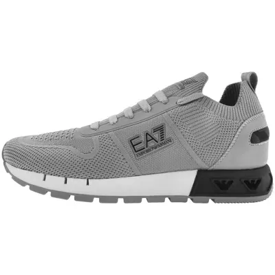 Ea7 Emporio Armani Logo Trainers Grey