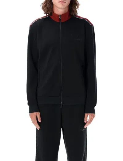 Ea7 Emporio Armani Zip Fleece In Black