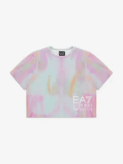 Ea7 Kids' Girls Tie Dye T-shirt In Multicoloured