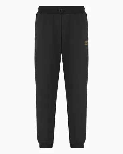 Ea7 Gold Label Stretch Technical-fabric Joggers In Black