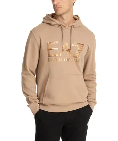 Ea7 Hoodie In Beige