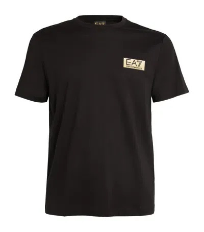 Ea7 Logo Plaque T-shirt In Black