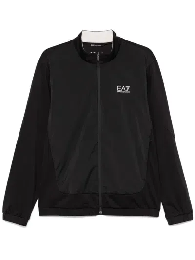 Ea7 Logo-print Jacket In Black