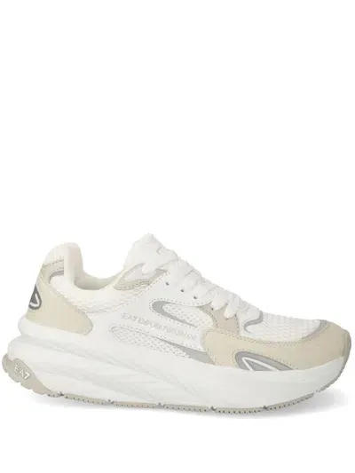 Ea7 Logo-print Low-top Sneakers In Nude