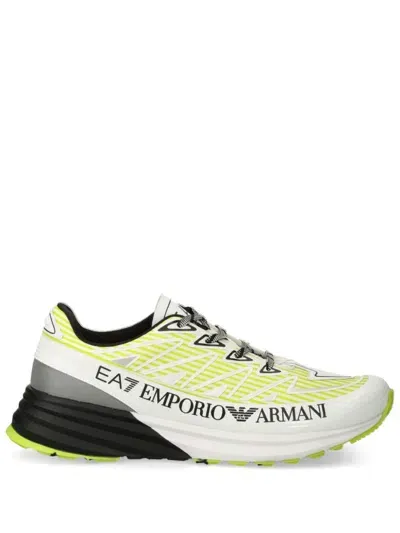 Ea7 Logo Sneakers In Green