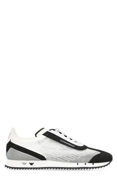 Ea7 Techno Fabric Low-top Sneakers In White