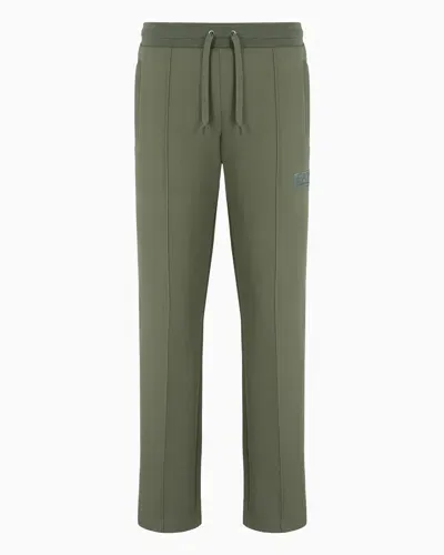 Ea7 Tennis Club Cotton-blend Joggers In Green