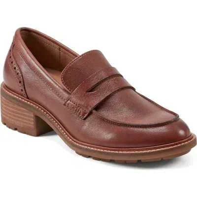 Earth Women's Lindy Casual Slip-on Penny Loafers In Cognac Leather