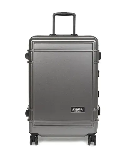 Eastpak E Resist'r Large Hard-shell Polycarbonate Suitcase 78cm In Brushed Metal