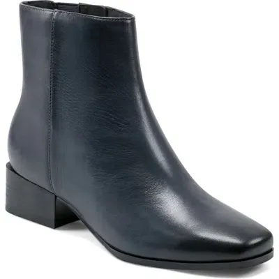 Easy Spirit Sidney Bootie In Navy Leather