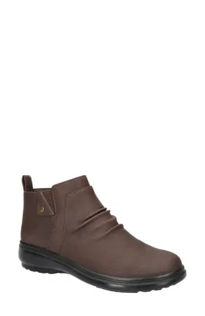 Easy Street Ariadne Bootie In Brown Matte