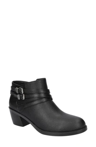 Easy Street Fernanda Womens Faux Leather Booties Ankle Boots In Black