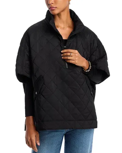 Echo Quilted Poncho In Black