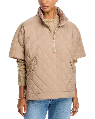 Echo Quilted Poncho In Camel