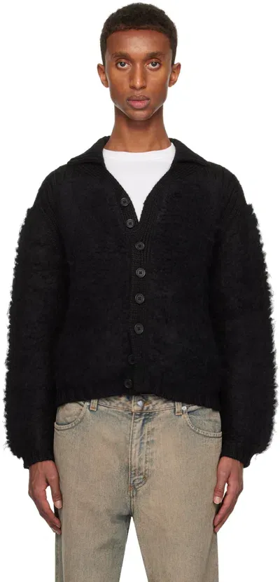 Eckhaus Latta Black Teddy Cardigan