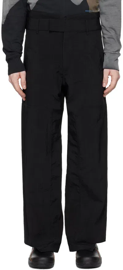 Eckhaus Latta Black Trace Trousers In Asphalt