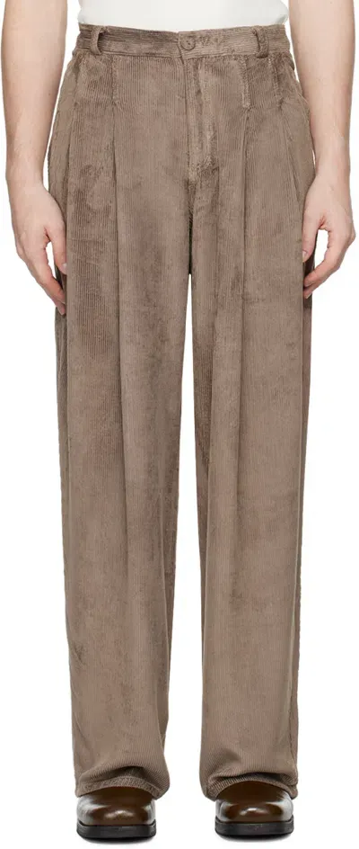 Eckhaus Latta Brown Ridge Trousers In Reishi