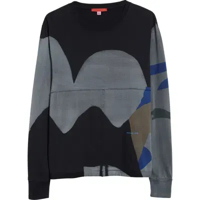 Eckhaus Latta Lapped Long Sleeve T-shirt In Mystery