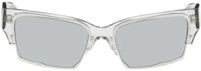 Eckhaus Latta Ssense限定 グレー The Club サングラス In Steel Chrome Mirror