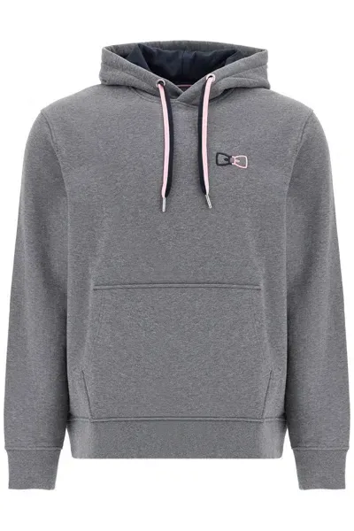 Eden Park Hooded Sweatshirt With Embroidered Logo In Grey