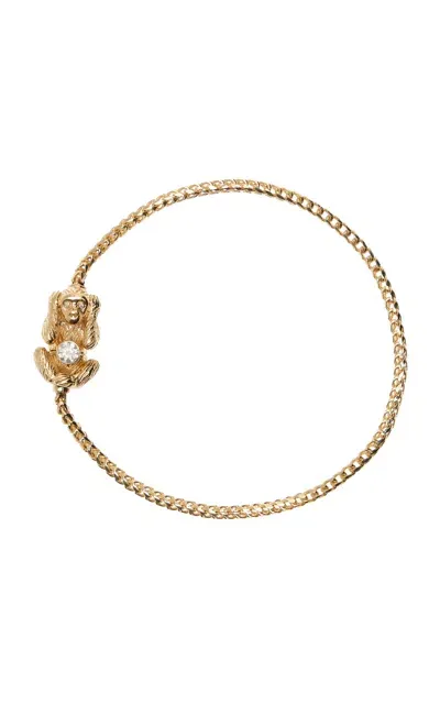 Eden Presley Hear No Evil 14k Yellow Gold Diamond Bracelet