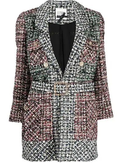 Edward Achour Paris Tweed Short Jacket In Mehrfarbig