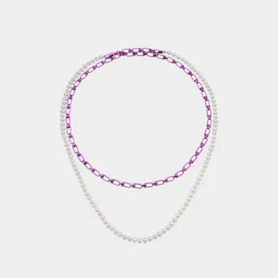 Eéra Eéra Double Reine Necklace In Purple