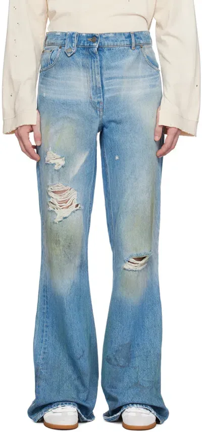 Egonlab Blue Samy Wide Leg Jeans