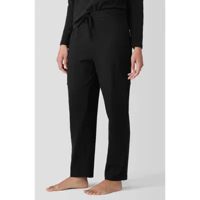 Eileen Fisher Sleep Slouchy Ankle Pajama Pants In Black