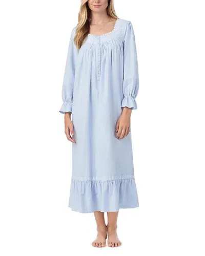 Eileen West Cotton Ballet Nightgown In Light Blue