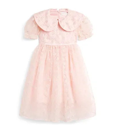 Eirene Kids' Embroidered Floral Dress In Pink