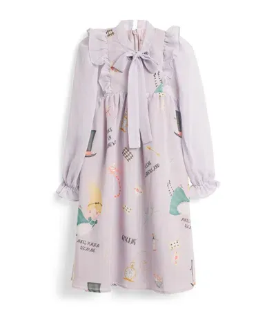 Eirene Kids' Pussybow Alice Dress In Purple