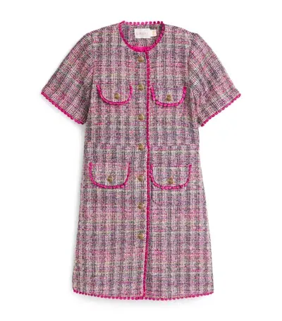 Eirene Kids' Tweed Dress In Pink