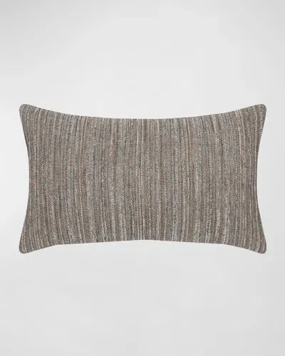 Elaine Smith Luxe Stripe Lumbar Pillow In Pewter