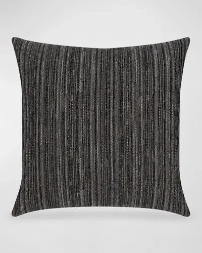 Elaine Smith Luxe Stripe Outdoor Pillow In Charcoal