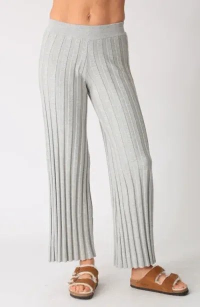 Electric & Rose Carmel Rib Pants In Light Heather Grey