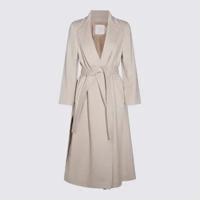 Eleventy Beige Wool Coat In Multicolor