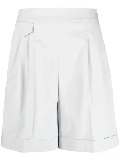 Eleventy Cotton-blend Tailored Shorts In Blue