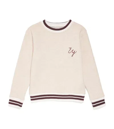 Eleventy Kids' Cotton Embroidered Sweatshirt (2-16 Years) In Neutrals