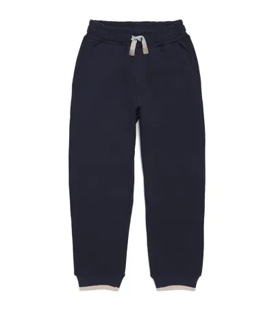 Eleventy Kids' Cotton Sweatpants In Blue