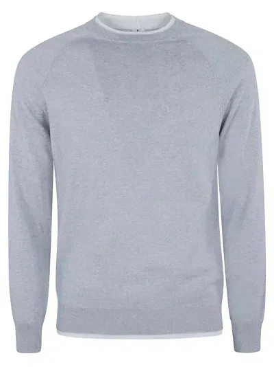 Eleventy Round Neck Sweater In Grey