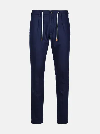 Eleventy 'jogger' Blue Wool Blend Pants