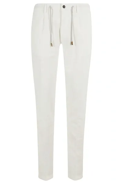 Eleventy Jogger Jersey In Cotone Stretch In White