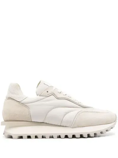 Eleventy Quilted Sneakers In Neutrals