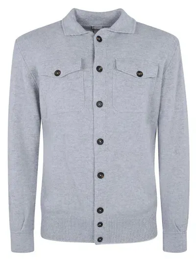 Eleventy Cargo Buttoned Shirt In Grey