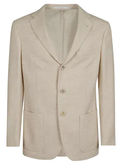 Eleventy Single Breasted Blazer In Neutrals