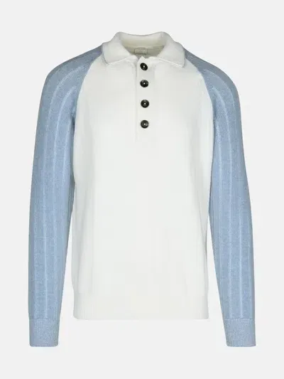 Eleventy White Cashmere Polo Shirt