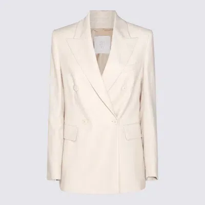 Eleventy White Wool Blazer In Multicolor