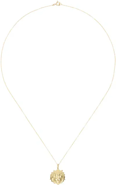 Elhanati Gold Star Sign Leo Necklace In 18kt Yellow Gold